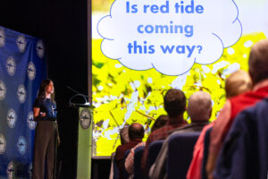 Jennifer Toyoda speaks about red tide at Mote-ivational Mondays